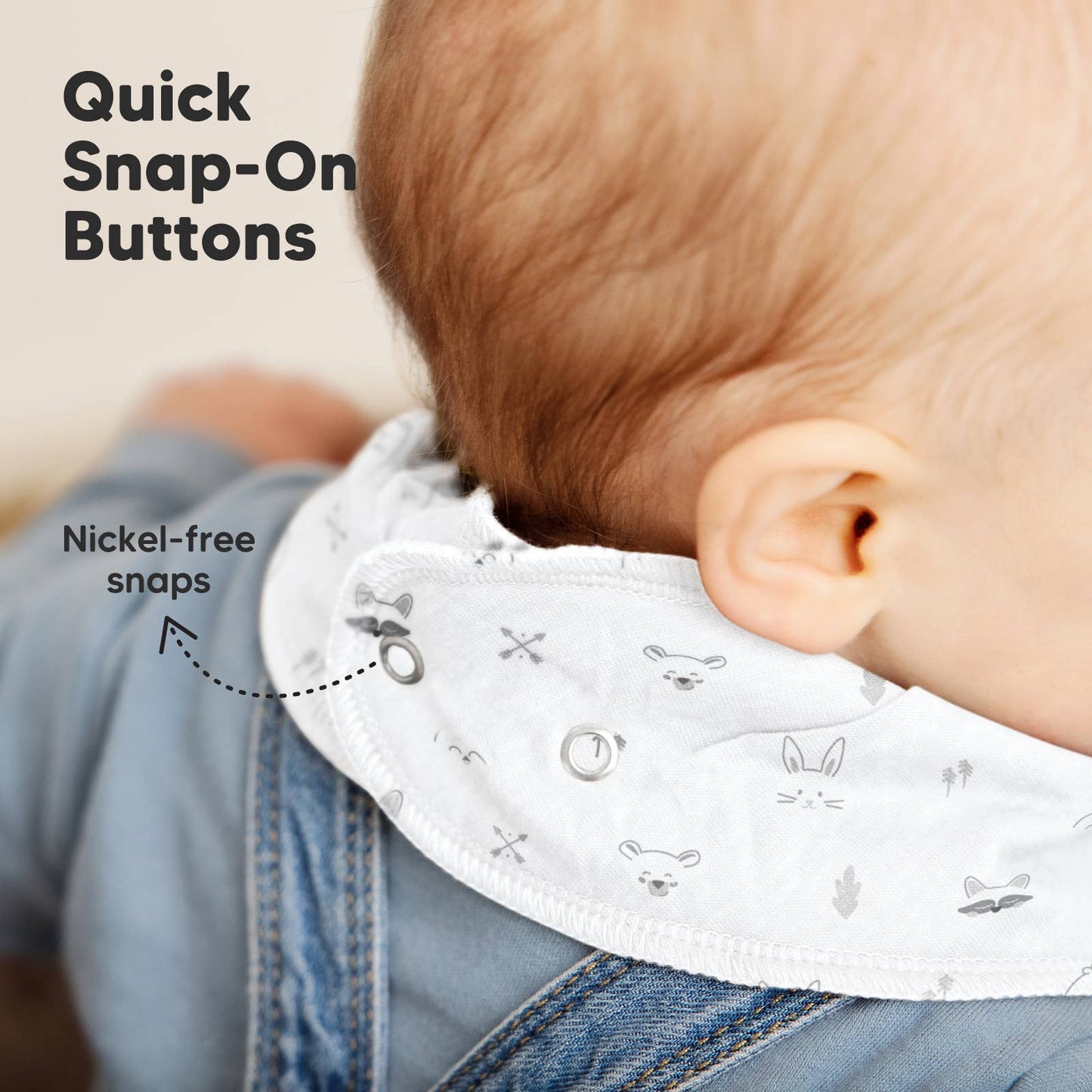 8-pack Baby Bandana Bibs for Boys and Girls: Nordic