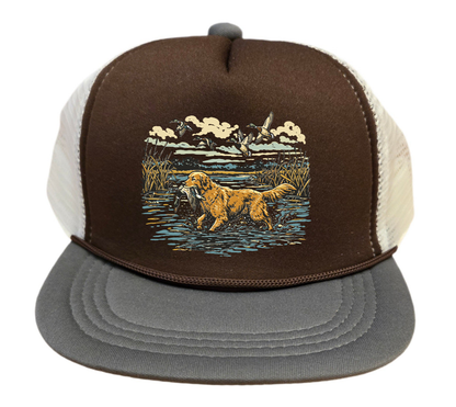 Toddler Kid's Dog Duck Hunting Trucker Hat: Ducks