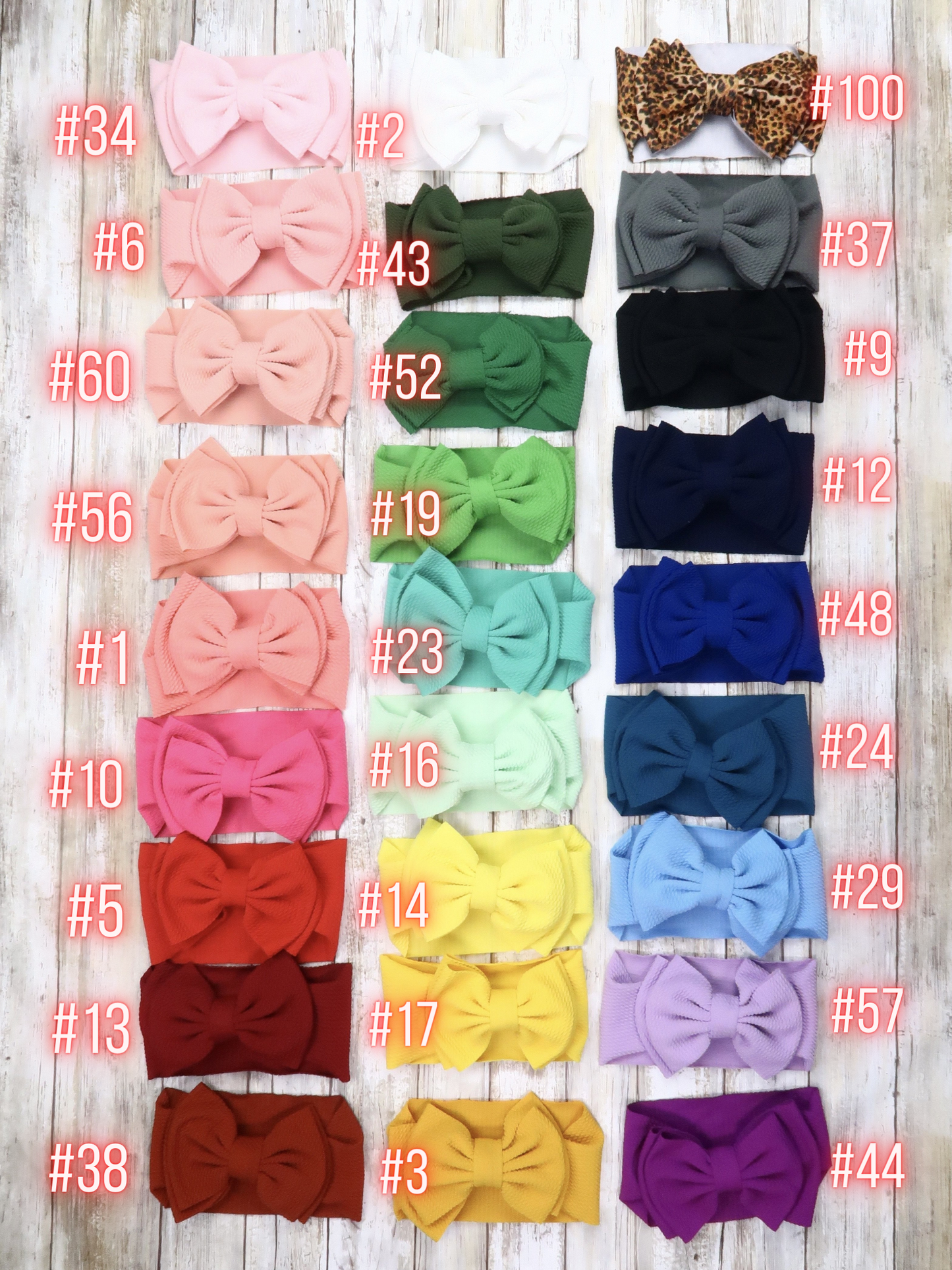 Double Layer Waffle Bow Headwrap - Rose Water