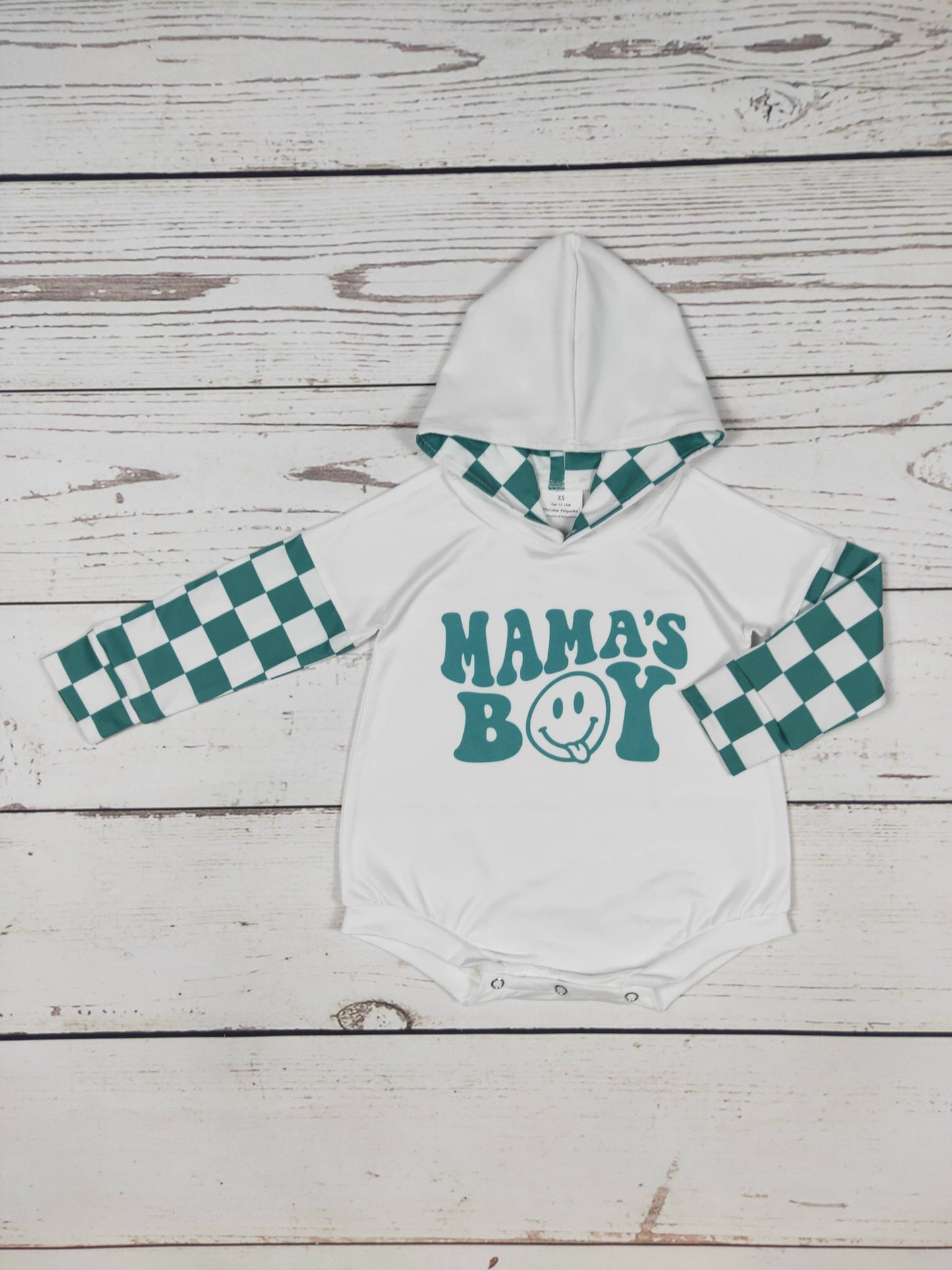 MAMA'S BOY Gingham Romper