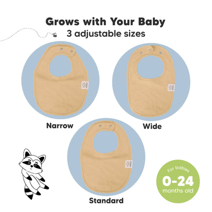 8-pack Urban Drool Bibs for Teething Baby Boys and Girls: Terracotta