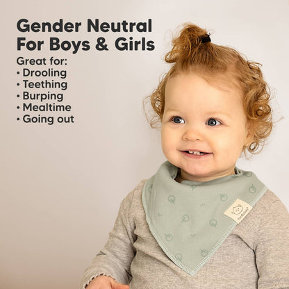 8-pack Baby Bandana Bibs for Boys and Girls: Nordic