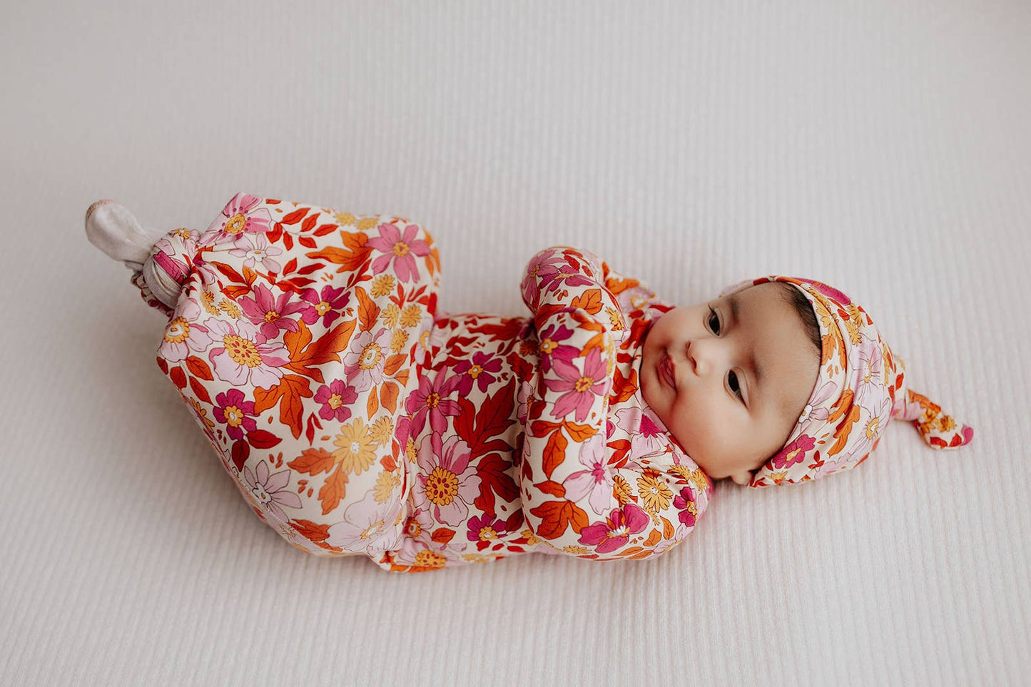 Wild Child Floral Hawaiian Knotted Gown & Bow