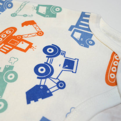 Pack of 3 Excavator Chenille Embroidery Bodysuit