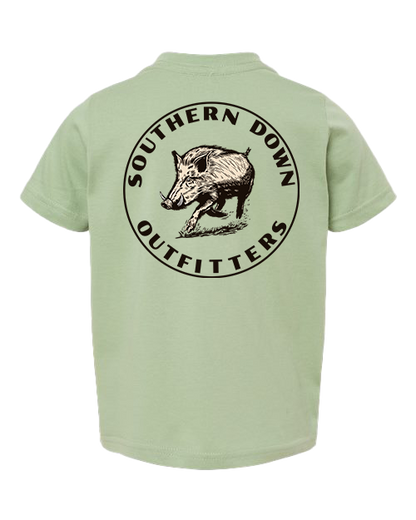Boar Toddler Tee: Garnet / 4T