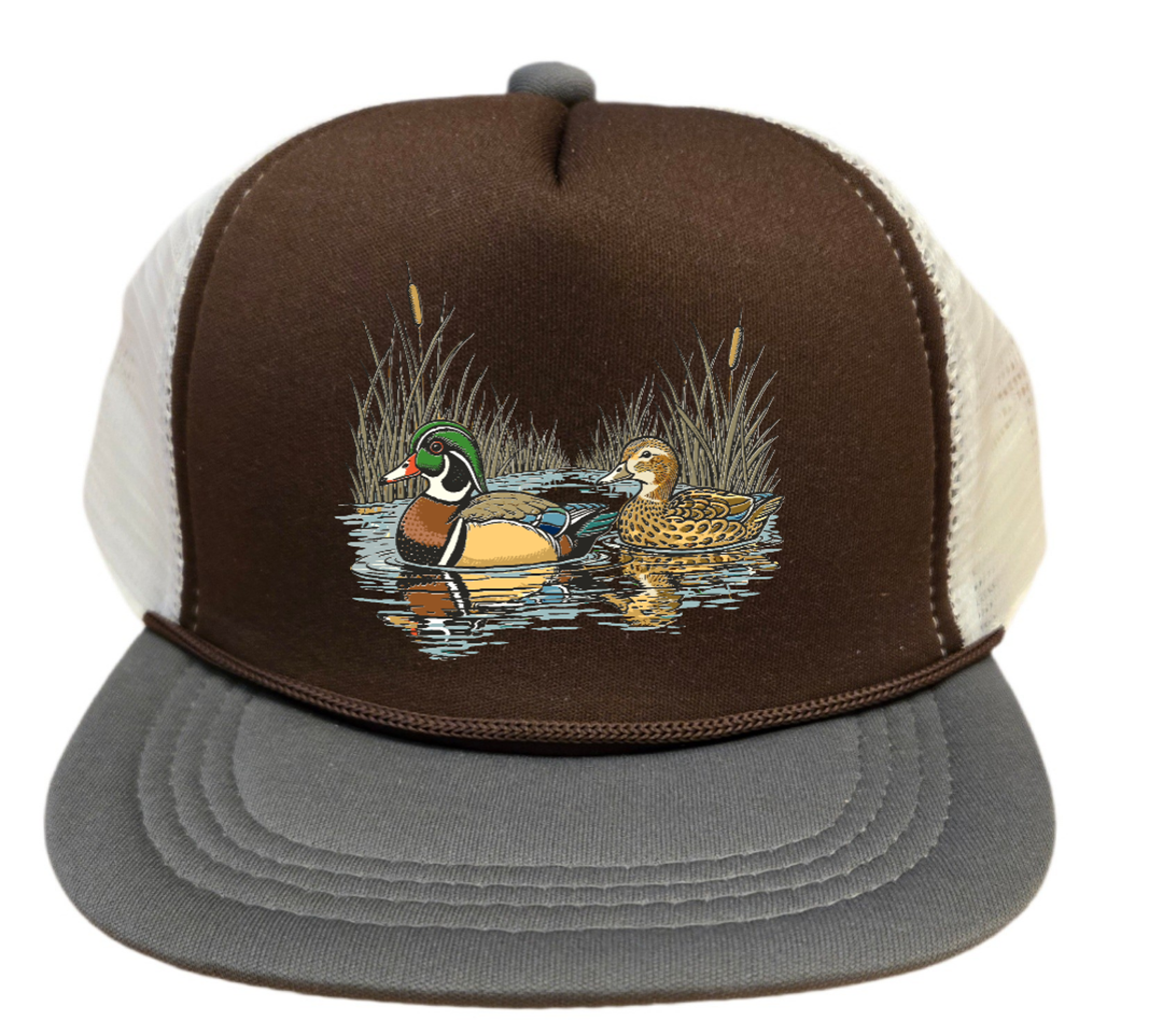 Toddler Kid's Dog Duck Hunting Trucker Hat: Ducks
