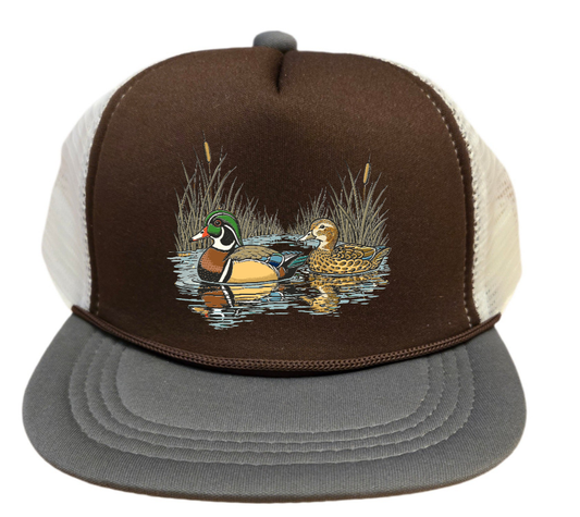 Toddler Kid's Dog Duck Hunting Trucker Hat: Ducks