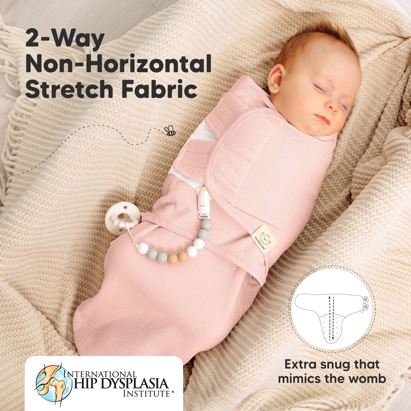 3pk Soothe Wren Swaddle Sleep Sacks for Newborns: Roseate / OS 0-3M