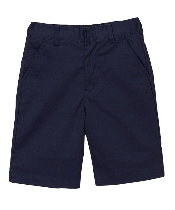Boy's Uniform Shorts with Adjustable Waist Navy 5-16: Navy / 5
