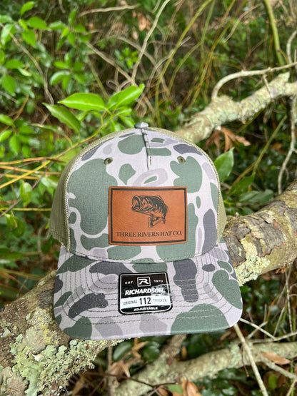 Bass Silhouette - Trucker Snapback - Richardson 112: Old School Blue