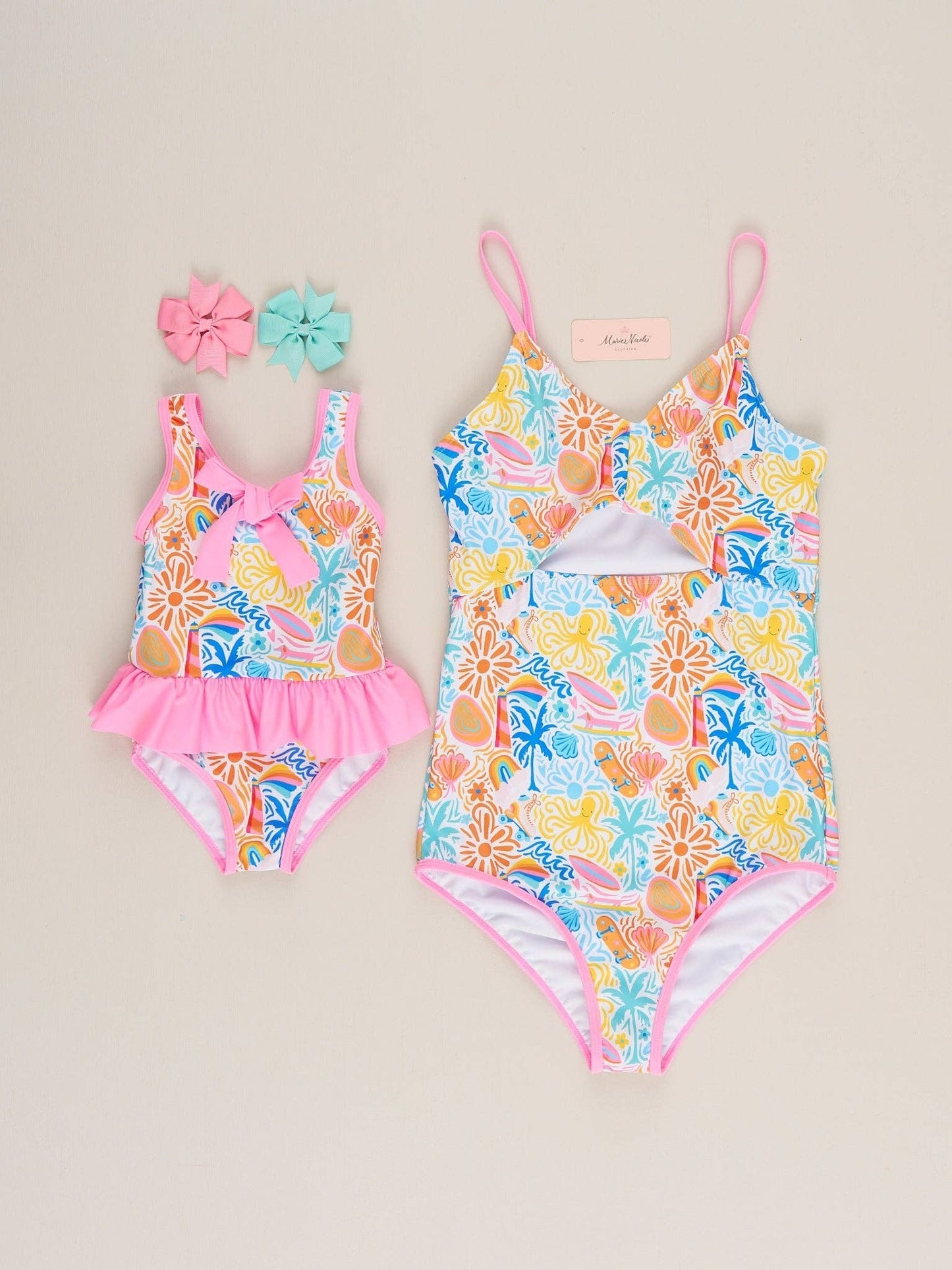 Family Tropical Beach Swimsuit - Mom
