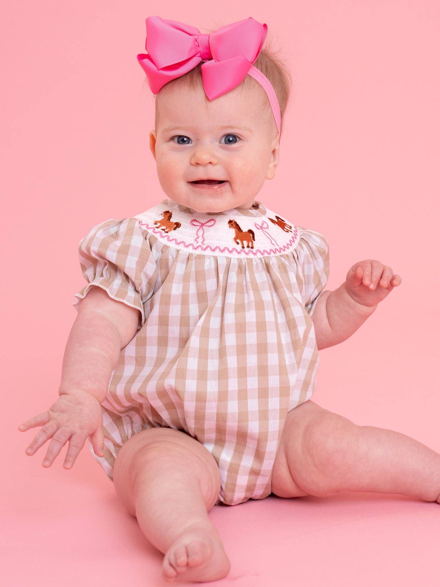 Little Pony Meadow Smocked Bubble Romper
