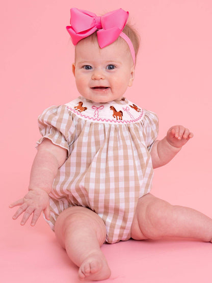 Little Pony Meadow Smocked Bubble Romper