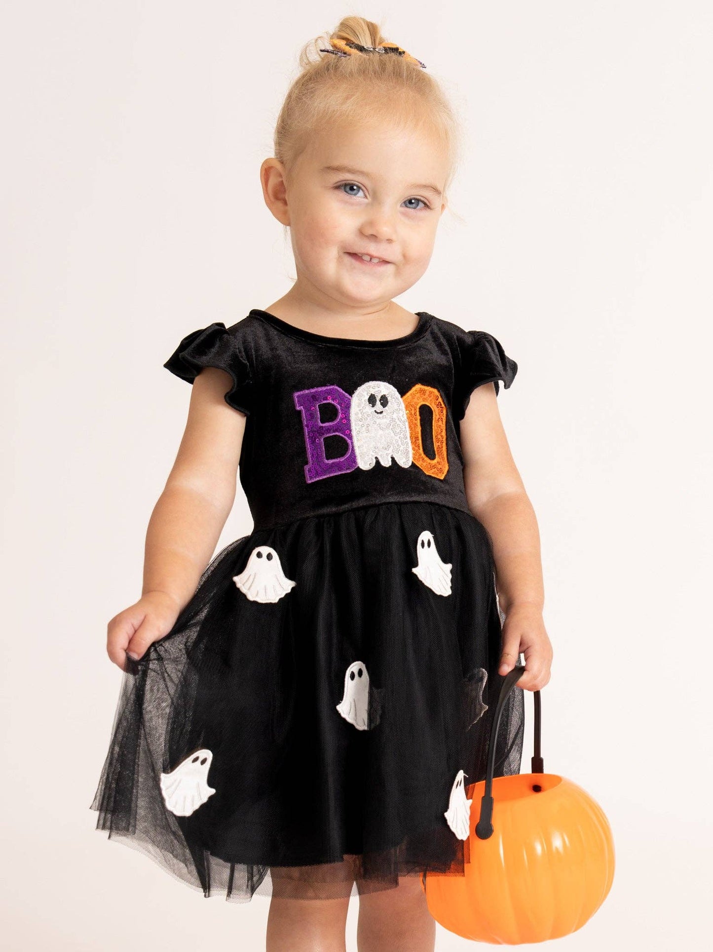 Boo Ghost Embroidered Tulle Dress