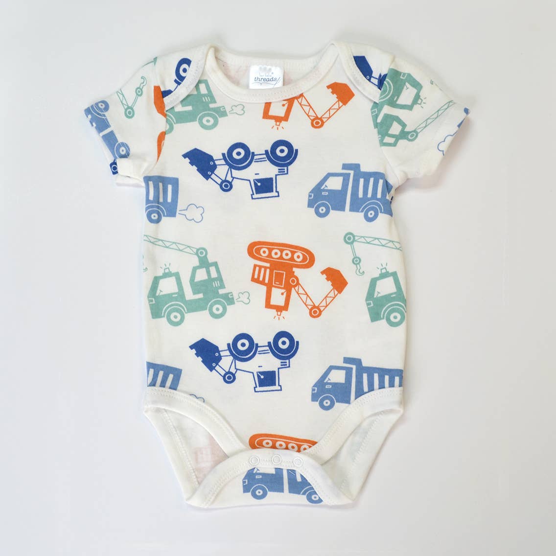 Pack of 3 Excavator Chenille Embroidery Bodysuit
