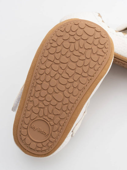 T-Strap Scalloped Buckle Shoes For Baby Girl: Leopard