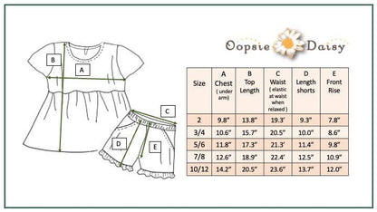 Kids Tropical Floral Pocket Ruffle Summer Short Set