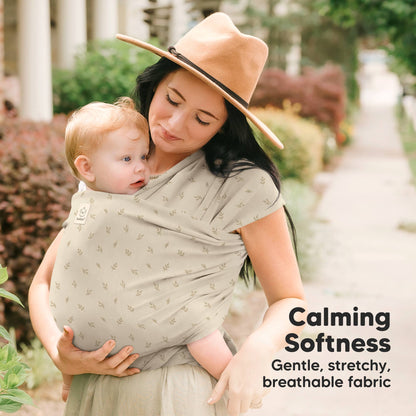 KeaBabies Original Baby Wrap Carrier: Leafy