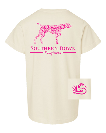 Pink Camo Dog Tee: Slate