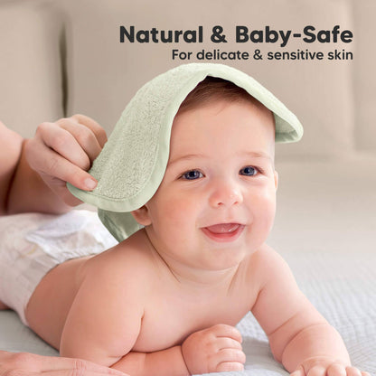 6-Pack Baby Wash Cloths: Verde