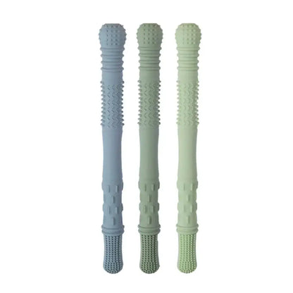 Hallow Teething Tubes - Dusty Teal, Sage & Soft Sage: Dusty Teal/Sage/Soft Sage