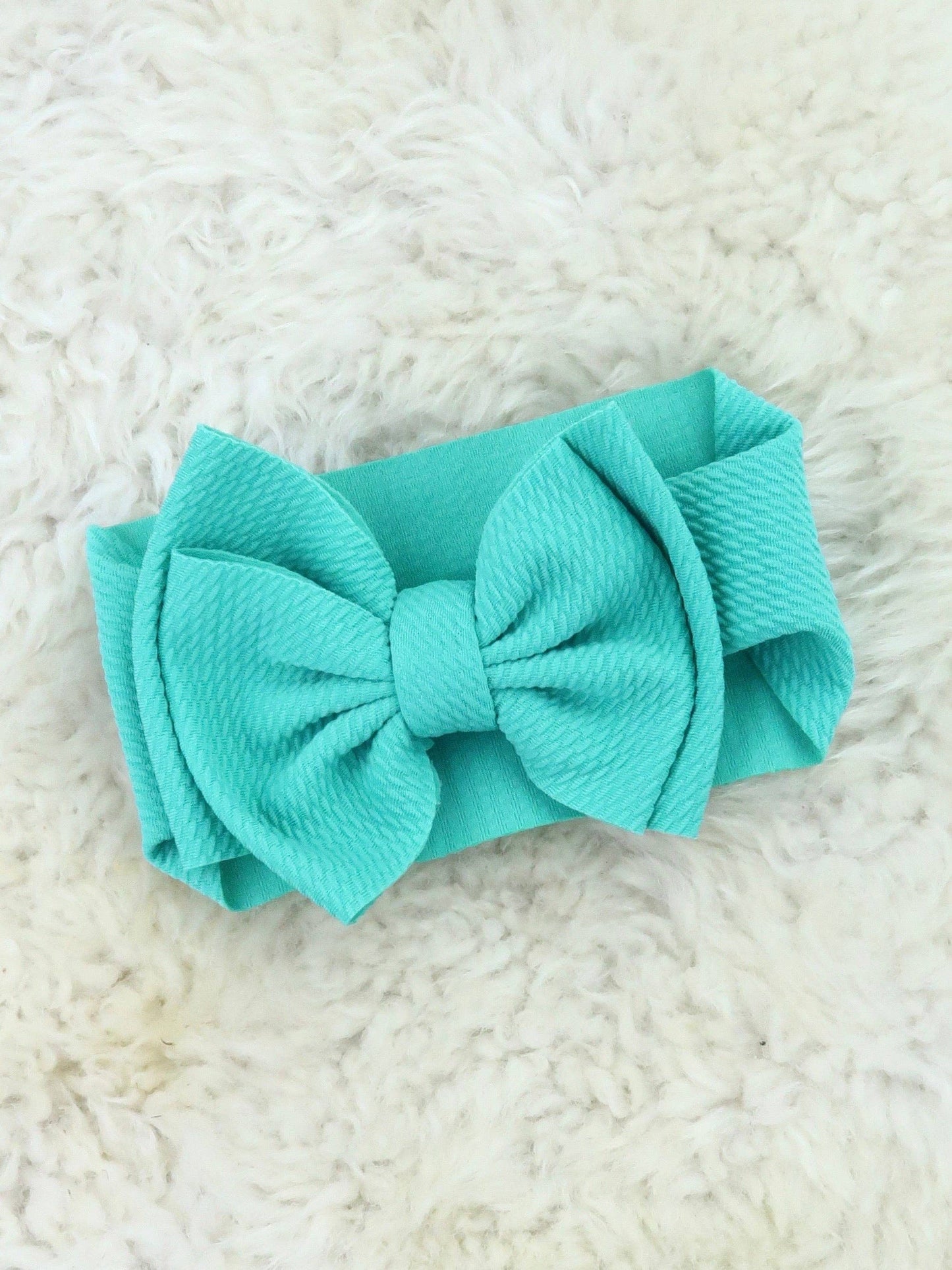 Double Layer Waffle Bow Headwrap - Hunter Green