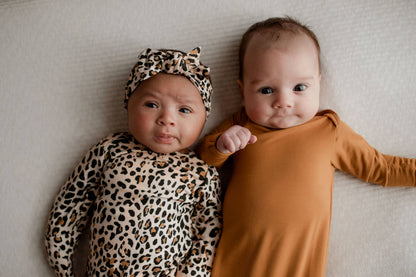 Leopard Knotted Gown & Bow