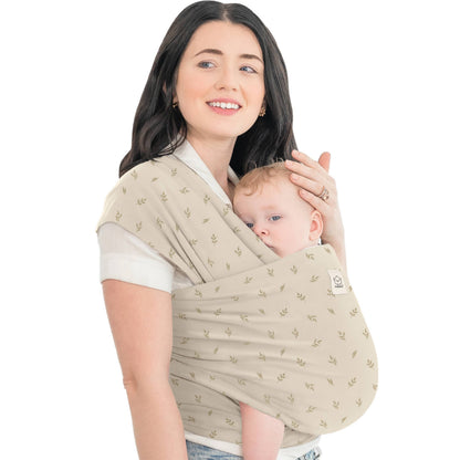 KeaBabies Original Baby Wrap Carrier: Leafy
