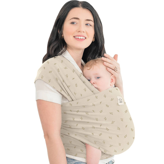 KeaBabies Original Baby Wrap Carrier: Leafy