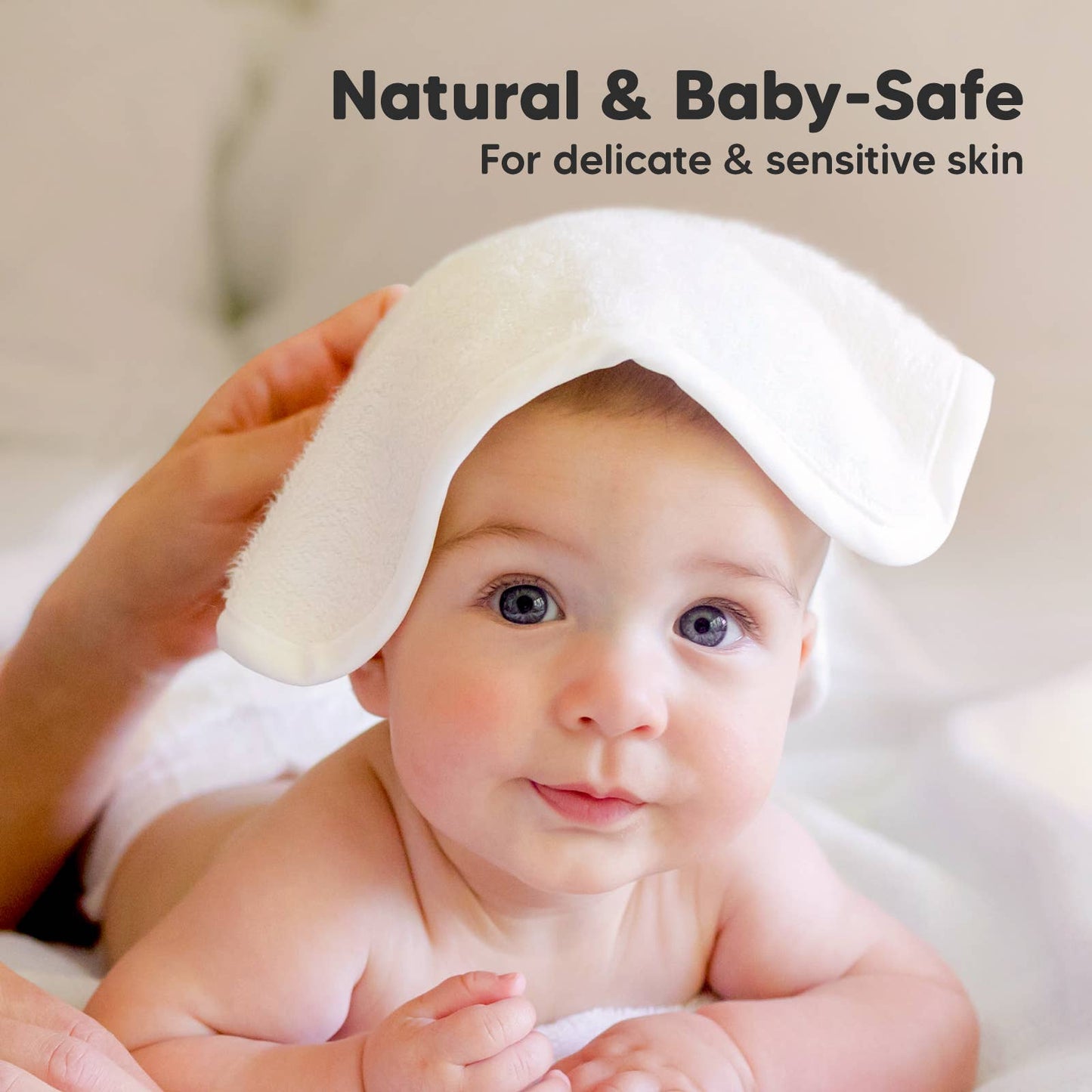 6-Pack Baby Wash Cloths: White