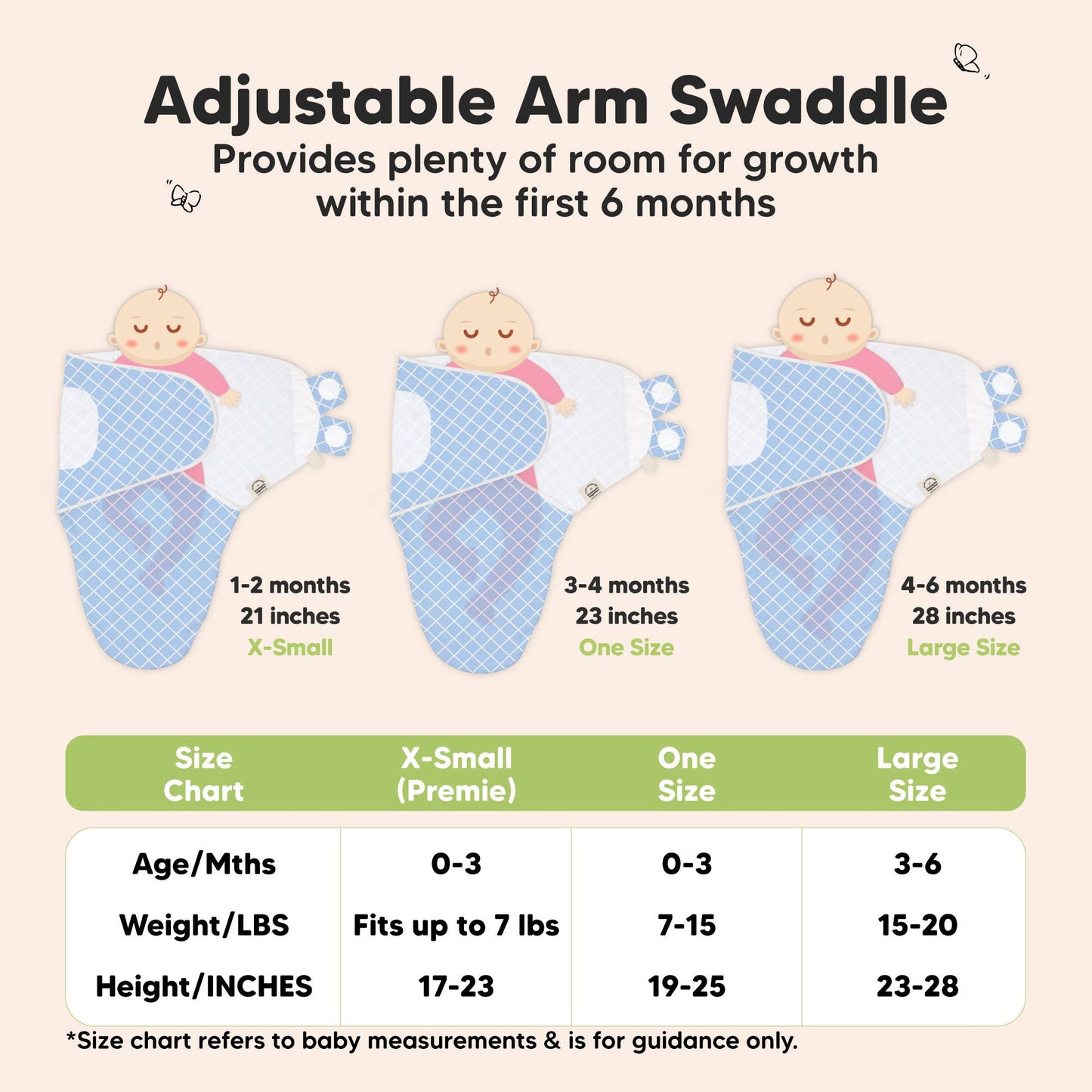 3pk Soothe Baby Swaddles 0-3 Months, Sleep Sack for Newborns: Storm / OS 0-3M
