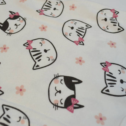 Set of 3 Cream Cat Chenille Embroidery Bodysuits