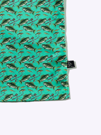 Reelin' in Green Boy Collar Shirt
