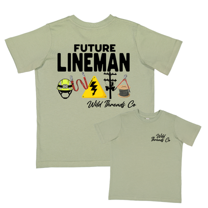 Future Lineman Tee: Sage / 4T