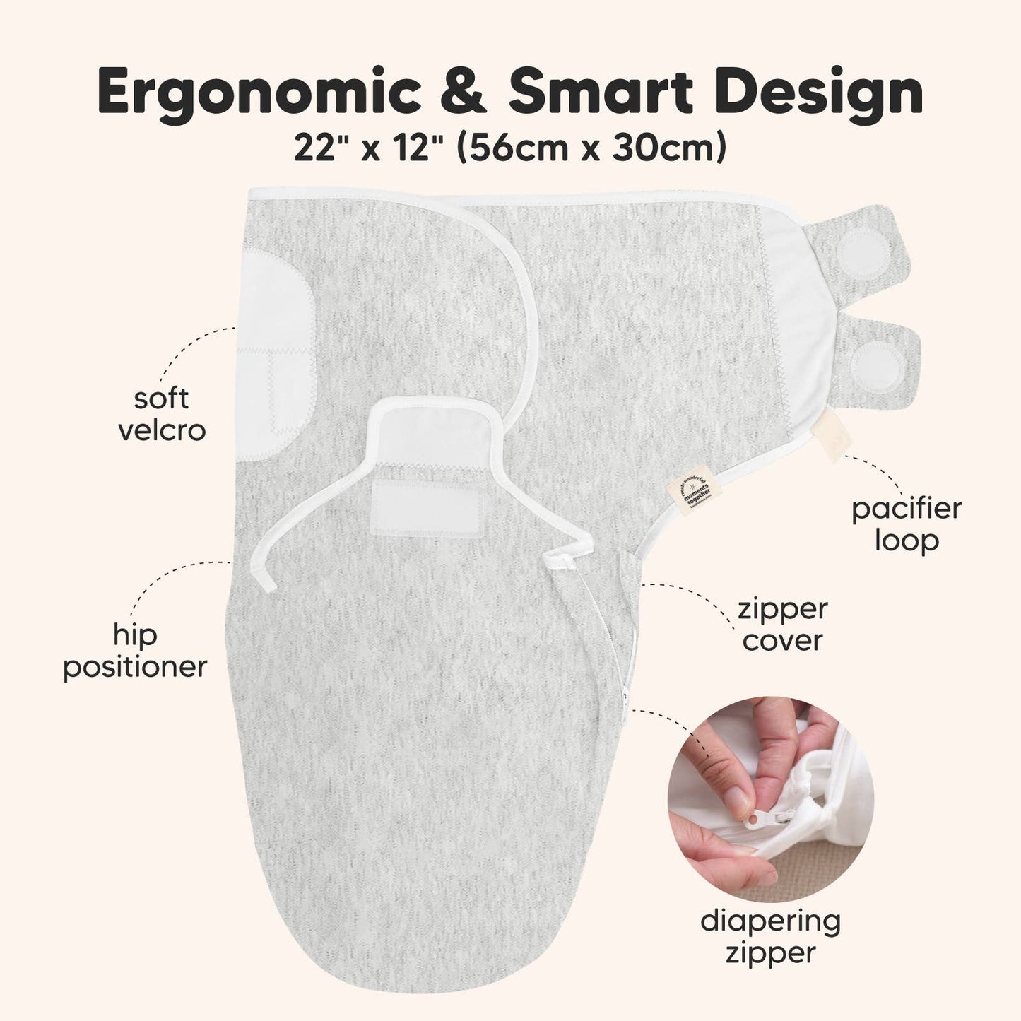 3pk Soothe Zippy Baby Swaddles 0-6 Months,Newborn Sleep Sack: Aspire / One Size