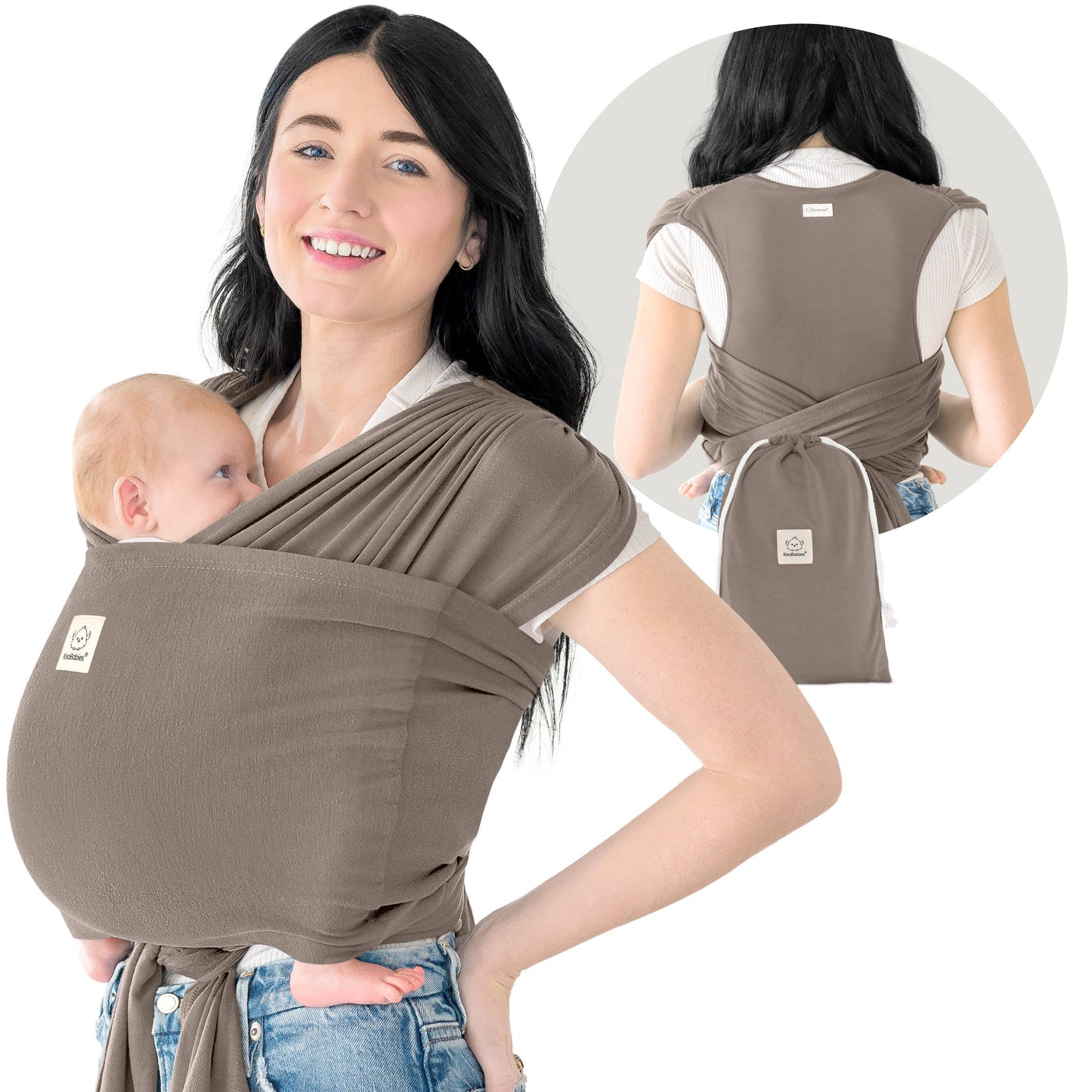 KeaBabies D-Lite Wrap Carrier: Copper Gray
