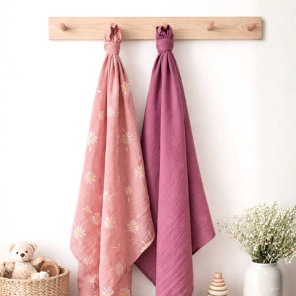 Muslin Swaddle Blanket - Daisy Rose
