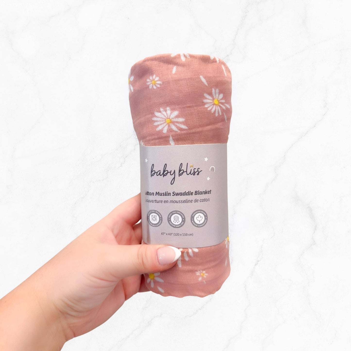 Muslin Swaddle Blanket - Daisy Rose