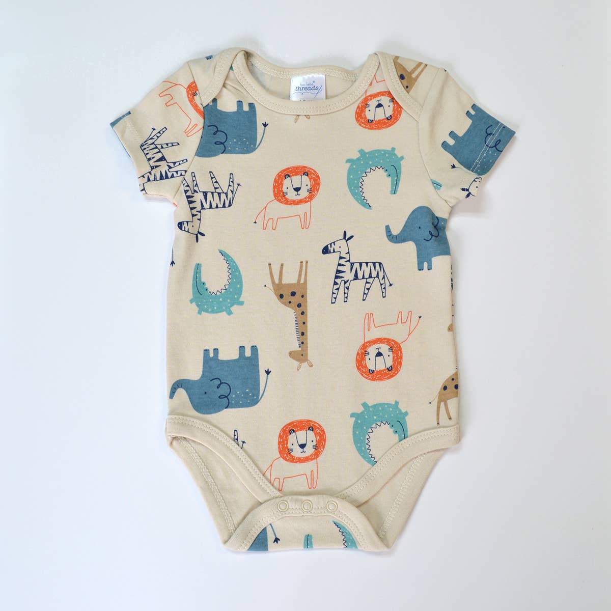 Pack of 3 100% Cotton Baby Roar Lion Twill Patches Bodysuits
