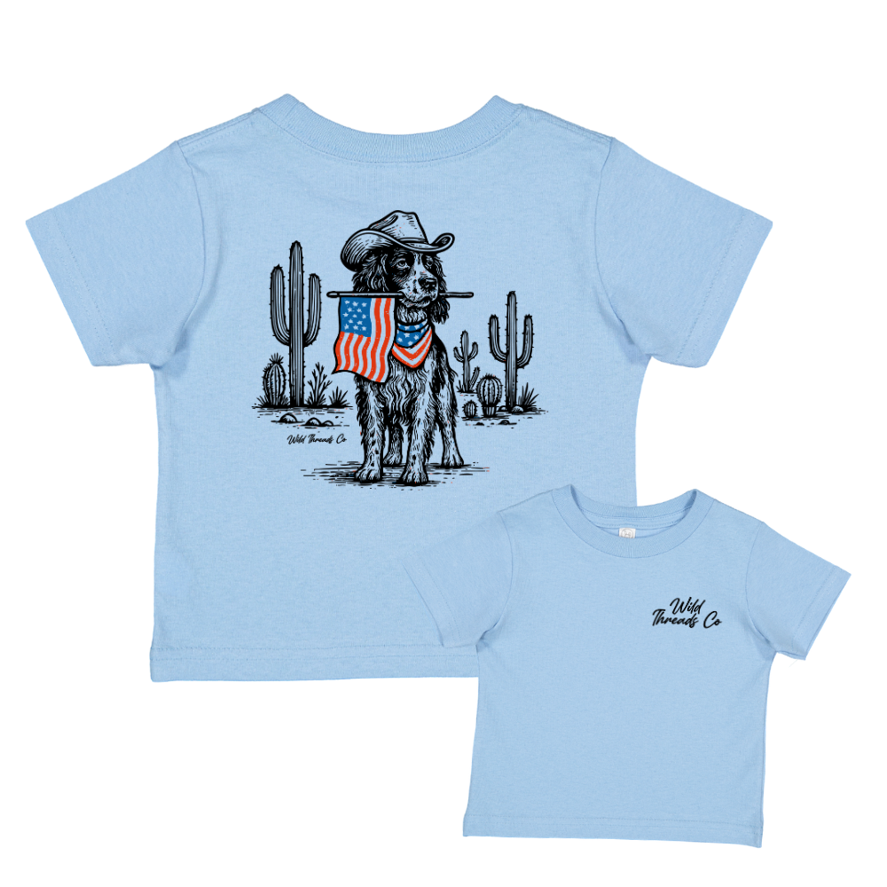 Patriotic Cowboy Springer Tee: Natural