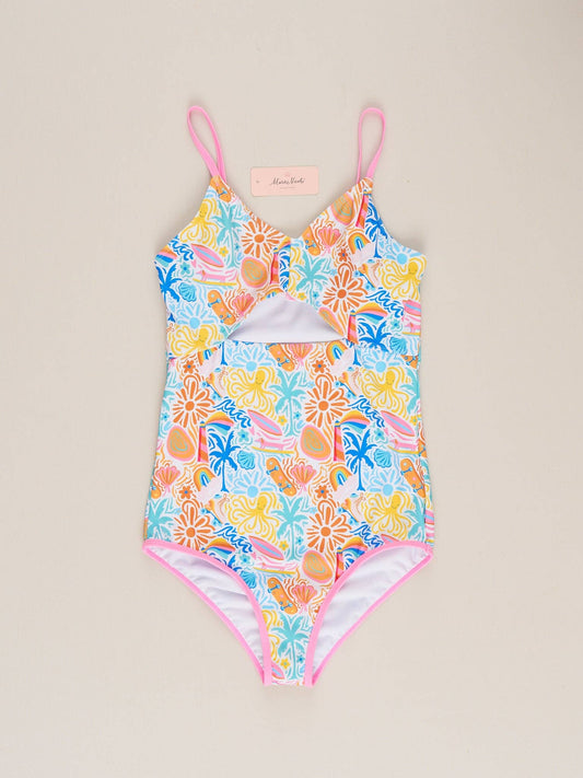Family Tropical Beach Swimsuit - Mom