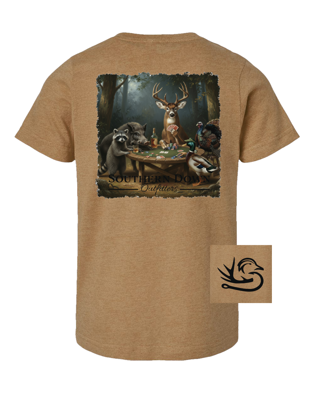 Wild Game Night Toddler Tee: Vintage Coyote Brown / 2T