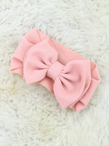 Double Layer Waffle Bow Headwrap - Mustard
