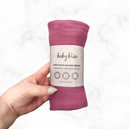 Muslin Swaddle Blanket - Soft Mulberry: Soft Mulberry