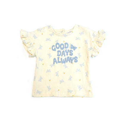 Baby Girl Summer Clothes Ruffle Short Sleeve Cotton T-Shirt Shorts Set: 2T