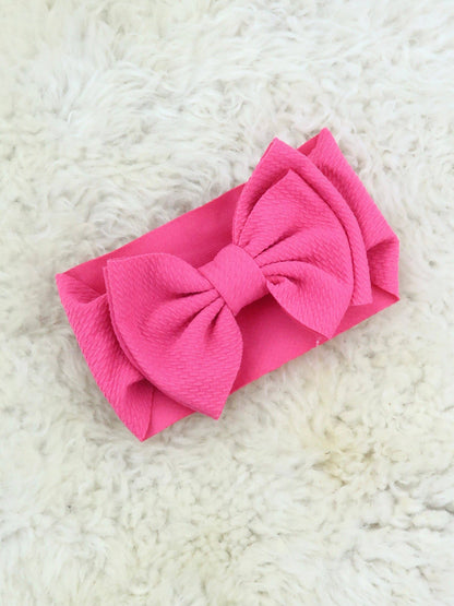 Double Layer Waffle Bow Headwrap - Hunter Green