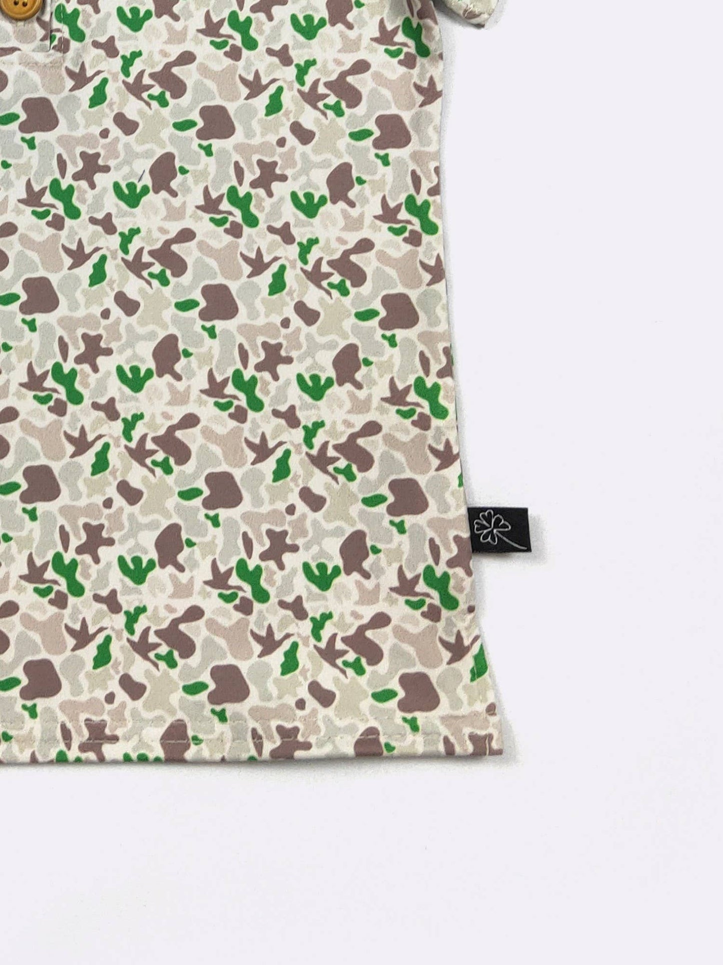 Emerald Camo Boy Collar Shirt: 9/10 yrs