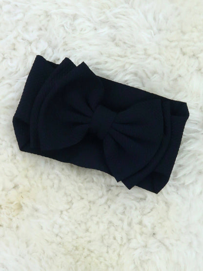Double Layer Waffle Bow Headwrap - Punch