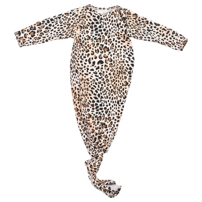 Leopard Knotted Gown & Bow