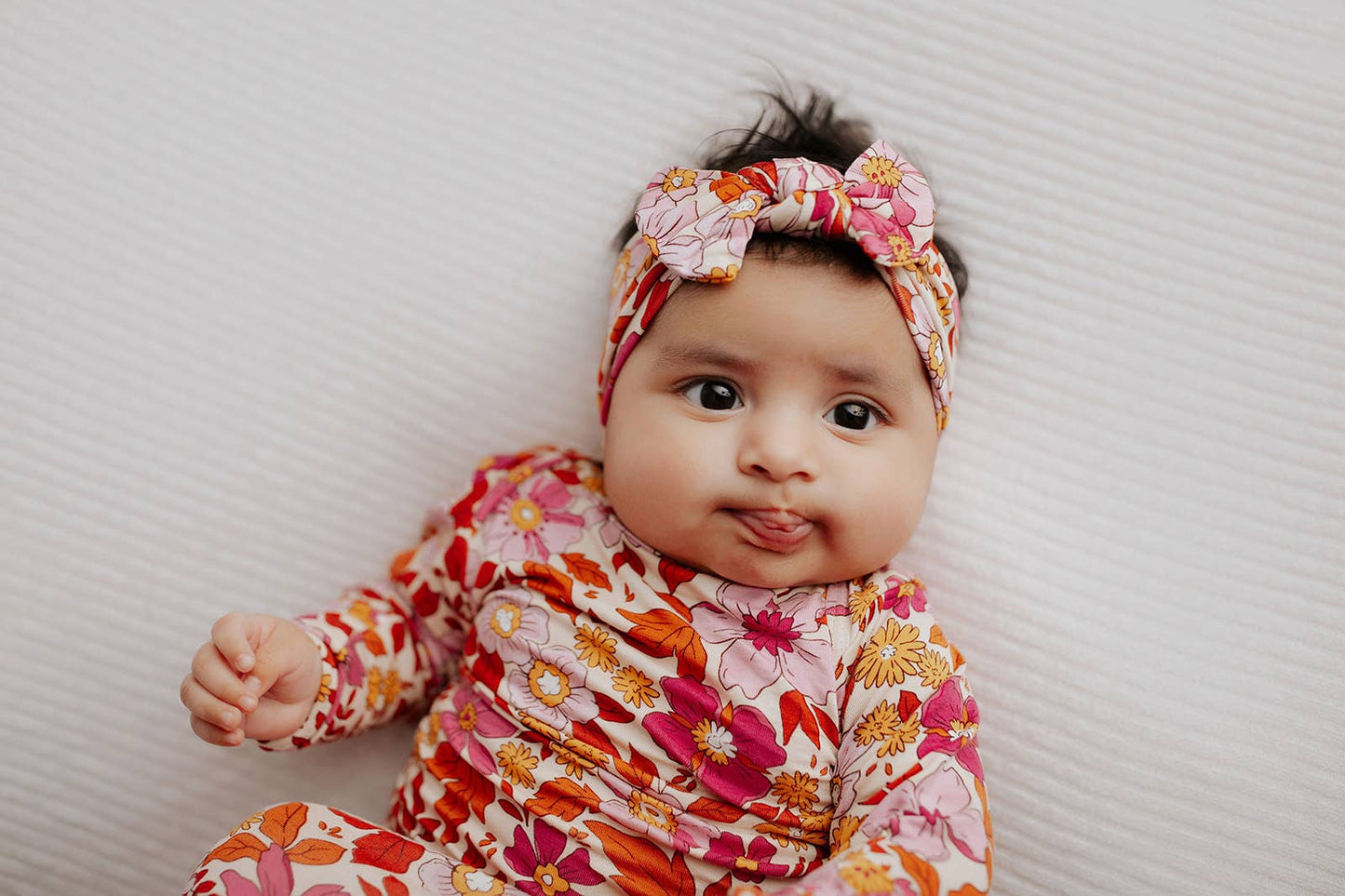Wild Child Floral Hawaiian Knotted Gown & Bow